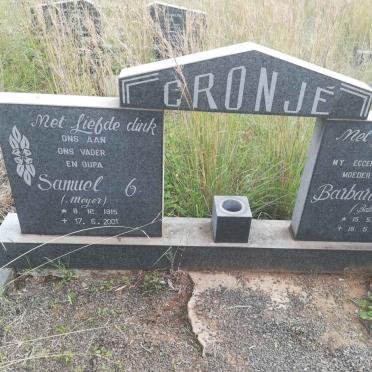 CRONJE Samuel 1915-2001 &amp; Barbara J. 1908-1990