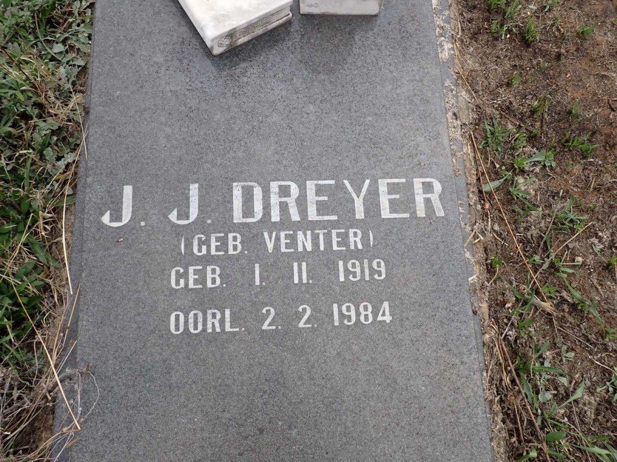DREYER J.J. nee VENTER 1919-1984