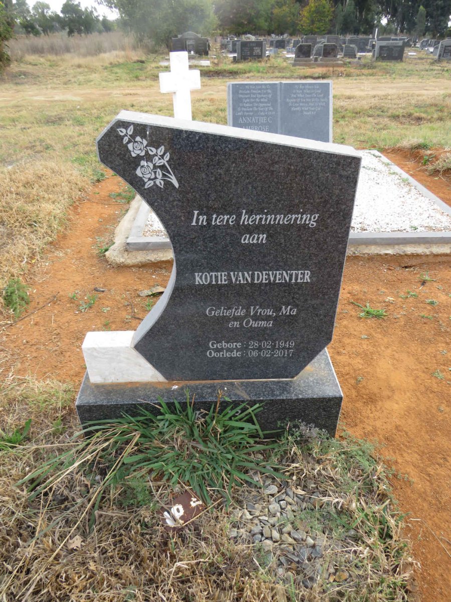 DEVENTER Kotie, van 1949-2017