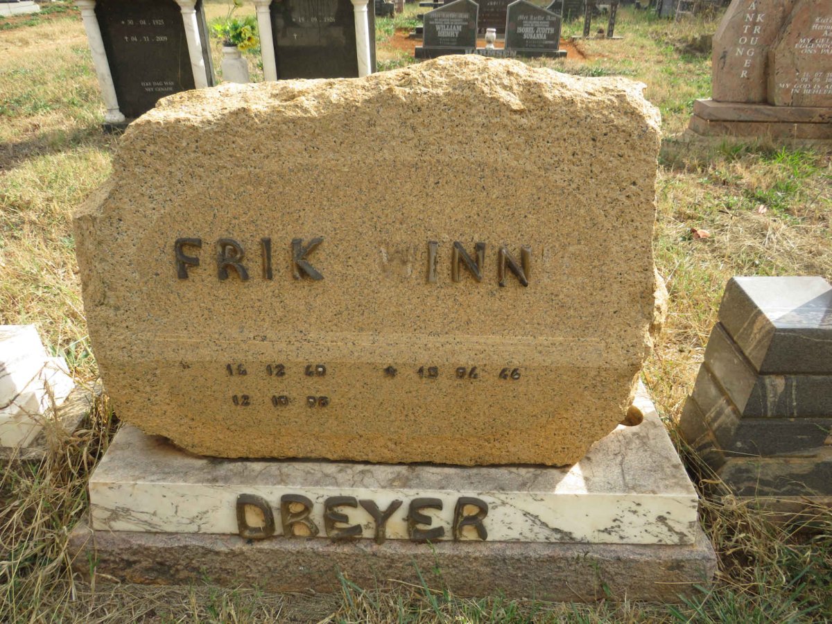 DREYER Frik 1940-1995 & Winnie 1946-