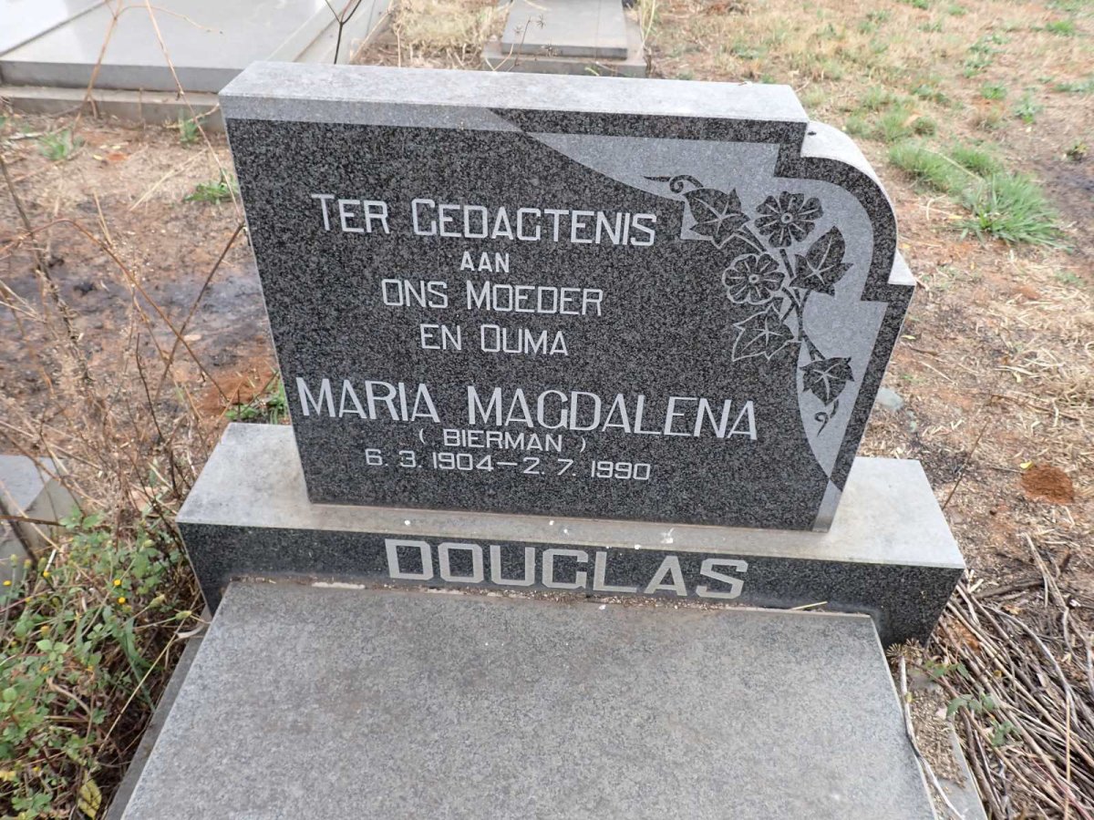 DOUGLAS Maria Magdalena nee BIERMAN 1904-1990