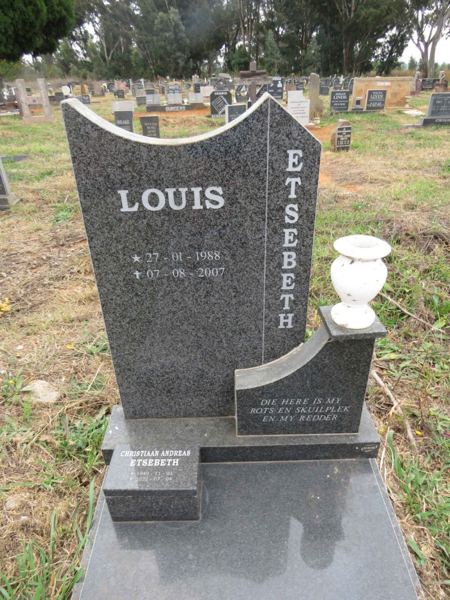ETSEBETH Christiaan Andreas 1949-2022 :: ETSEBETH Louis 1988-2007
