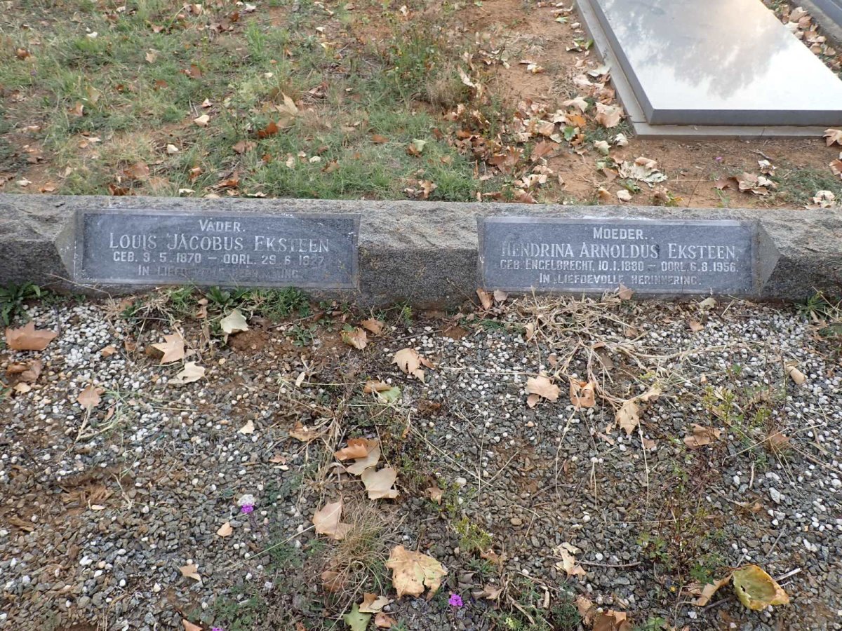 EKSTEEN Louis Jacobus 1870-1927 & Hendrina Arnoldus ENGELBRECHT 1880-1956 