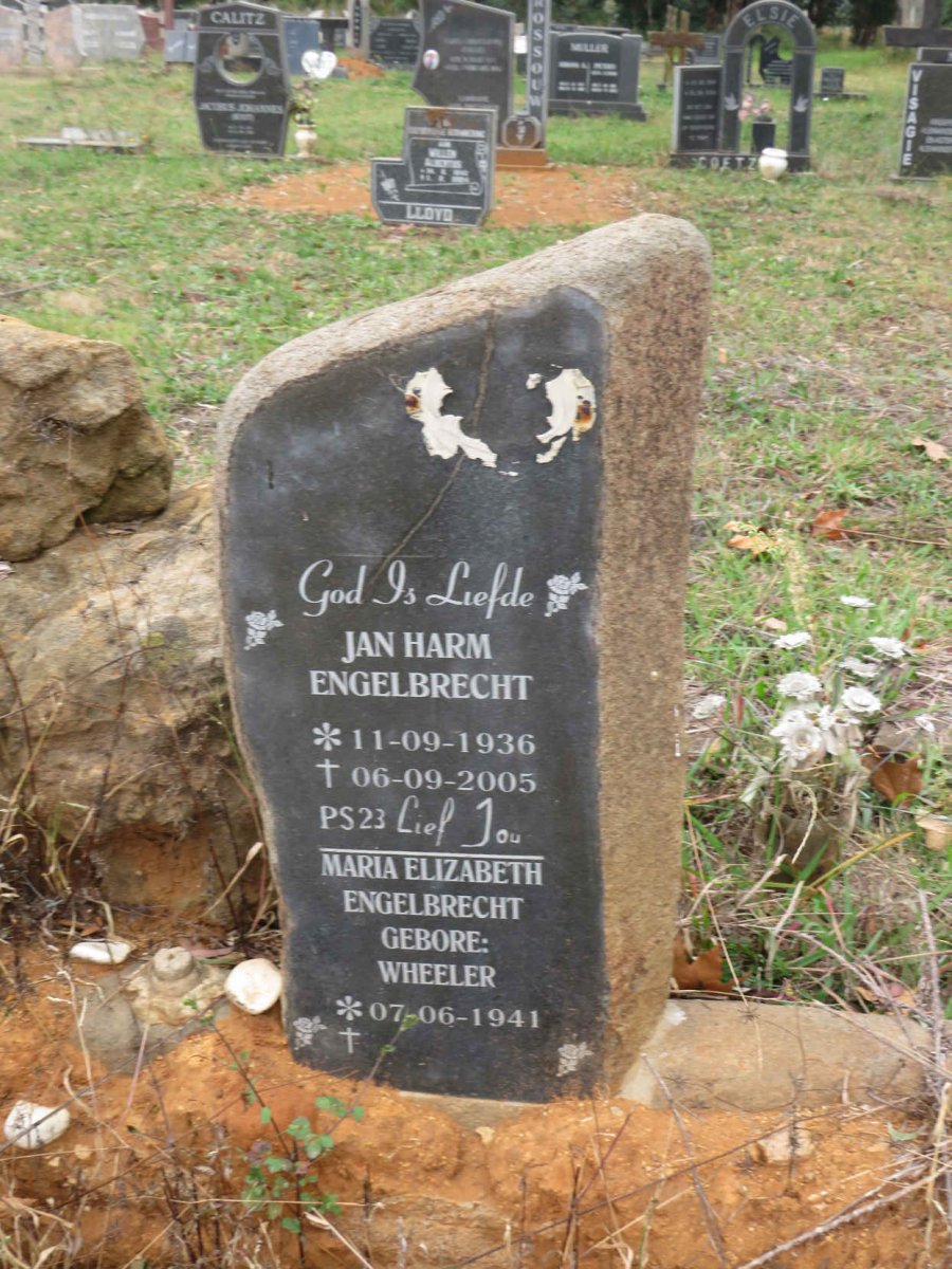ENGELBRECHT Jan Harm 1936-2005 & Maria Elizabeth WHEELER 1941-