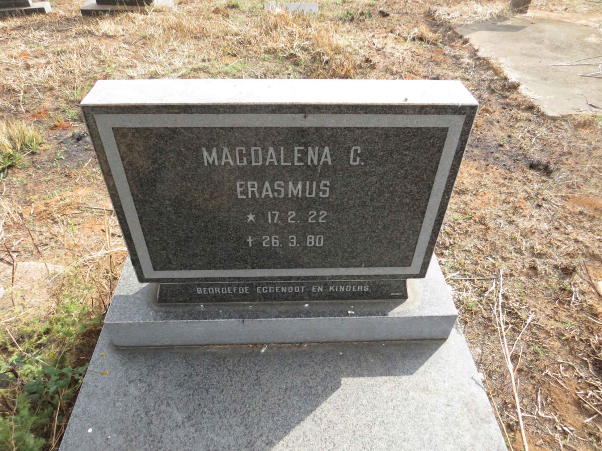 ERASMUS Magdalena C. 1922-1980