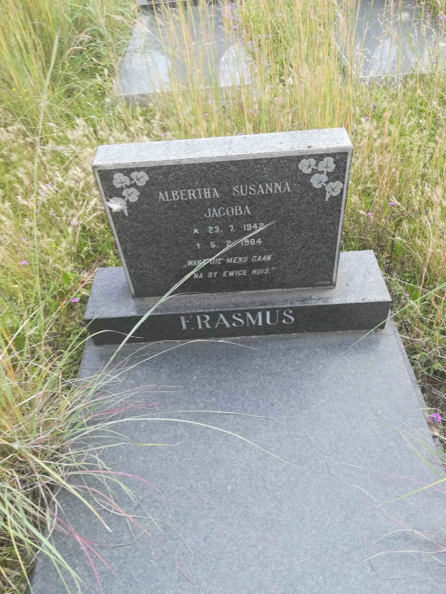 ERASMUS Albertha Susanna Jacoba 1942-1984