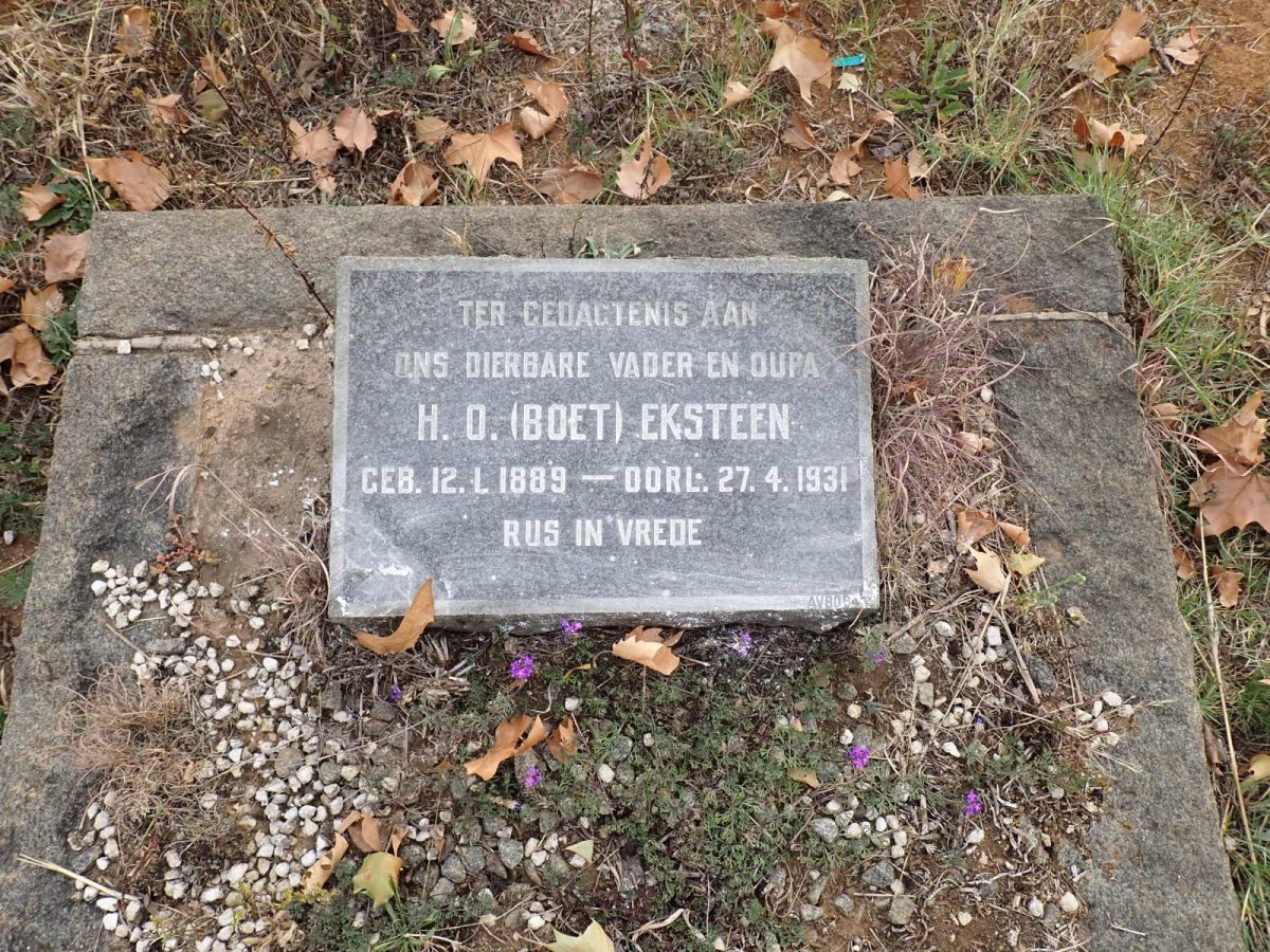 EKSTEEN H.D. 1889-1931