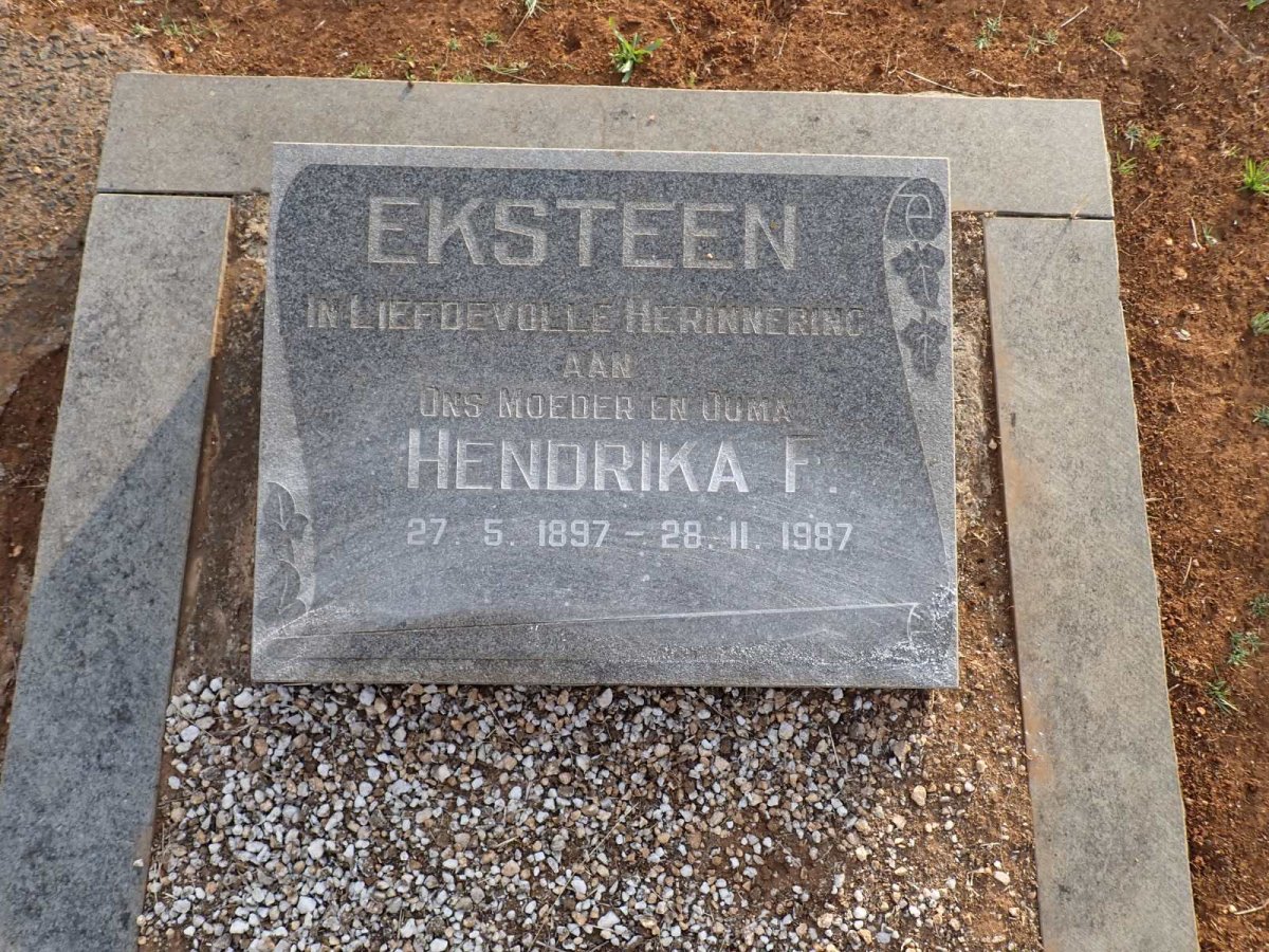 EKSTEEN Hendrika F. 1897-1987