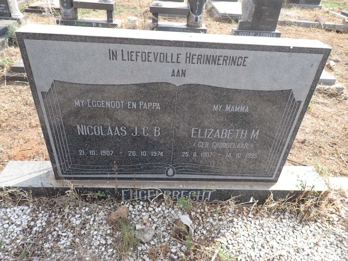 ENGELBRECHT Nicolaas J.C.B. 1907-1974 & Elizabeth M. GROBBELAAR 1907-1995
