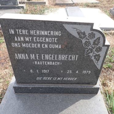 ENGELBRECHT Anna M.E. nee RAUTENBACH 1917-1979