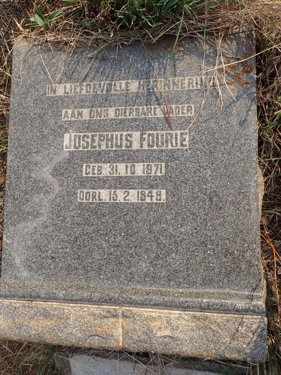 FOURIE Josephus 1871-1949