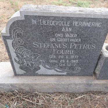 FOURIE Stefanus Petrus 1877-1969