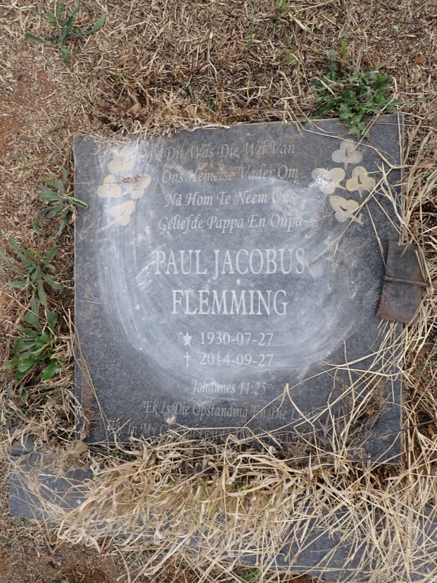 FLEMMING Paul Jacobus 1930-2014