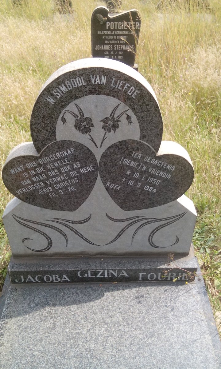 FOURIE Jacoba Geziena 1950-1984