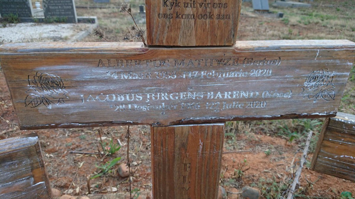 FLYNN Albertus Mathyze 1958-2020 :: FLYNN Jacobus Jurgens Barend 1966-2020