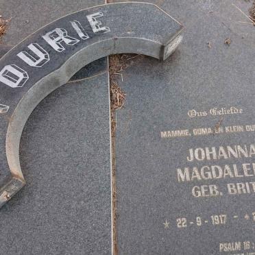 FOURIE Jan Louis 1911-1993 & Johanna Magdalena BRITS 1917-2003 _2