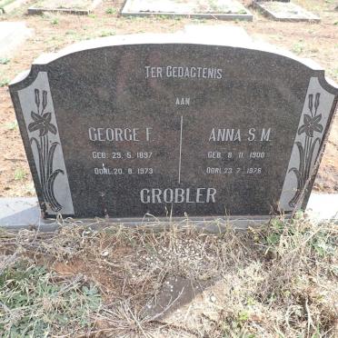 GROBLER George F. 1897-1973 & Anna S.M. 1900-1976