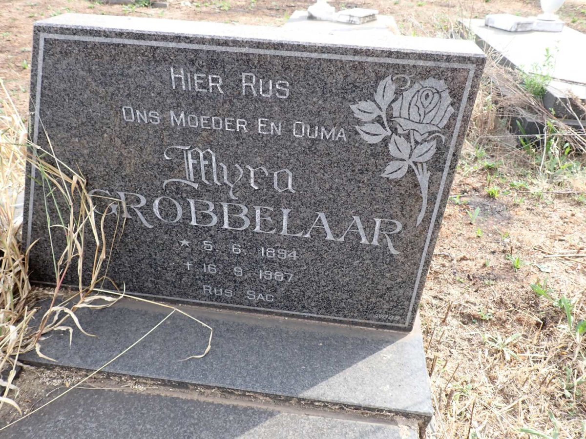 GROBBELAAR Myra 1894-1987