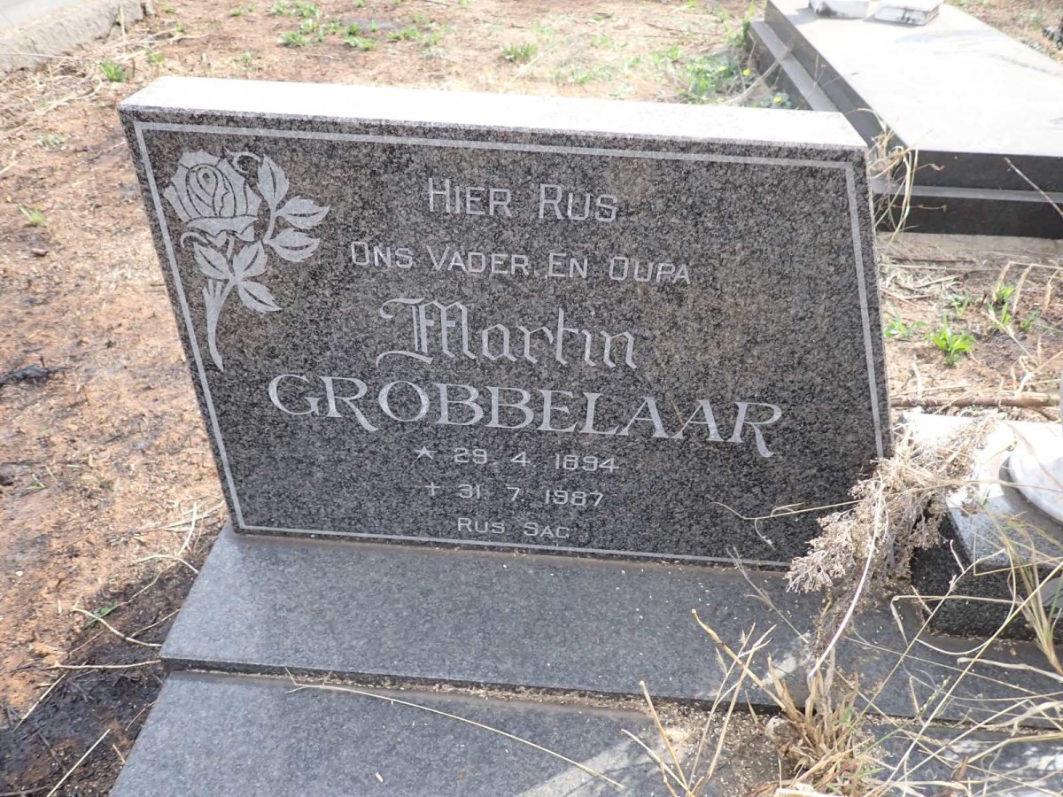 GROBBELAAR Martin 1894-1987