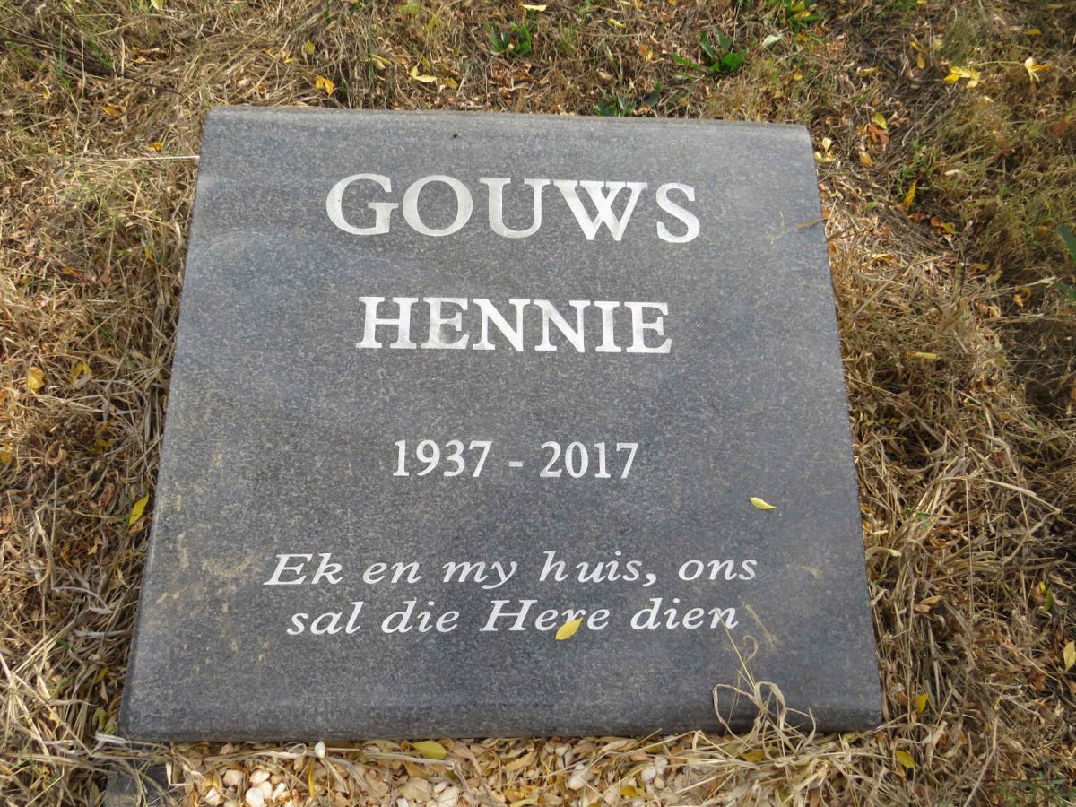 GOUWS Hennie 1937-2017