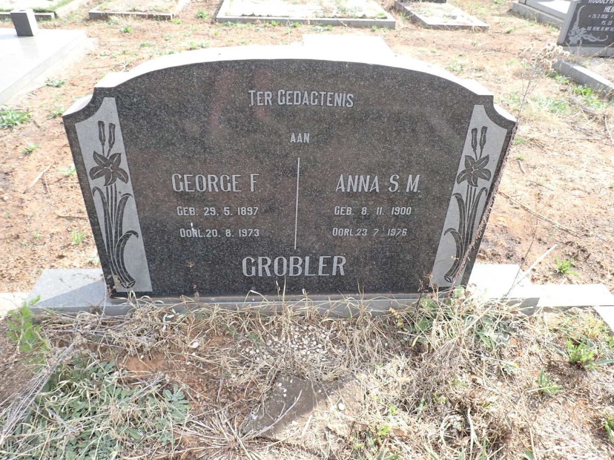 GROBLER George F. 1897-1973 & Anna S.M. 1900-1976