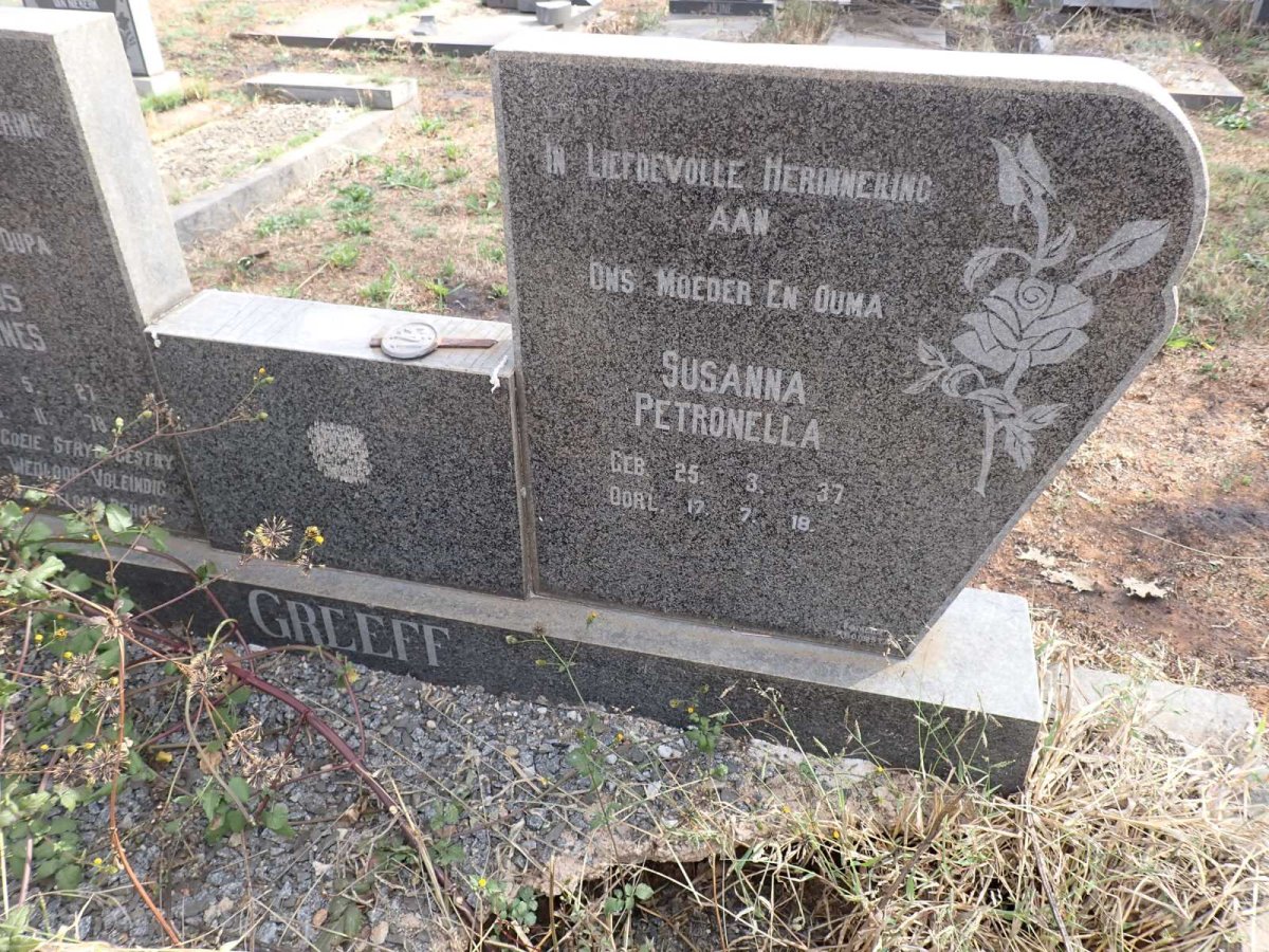 GREEFF Petrus Johannes 1927-1978 & Susanna Petronella 1937-19?_1