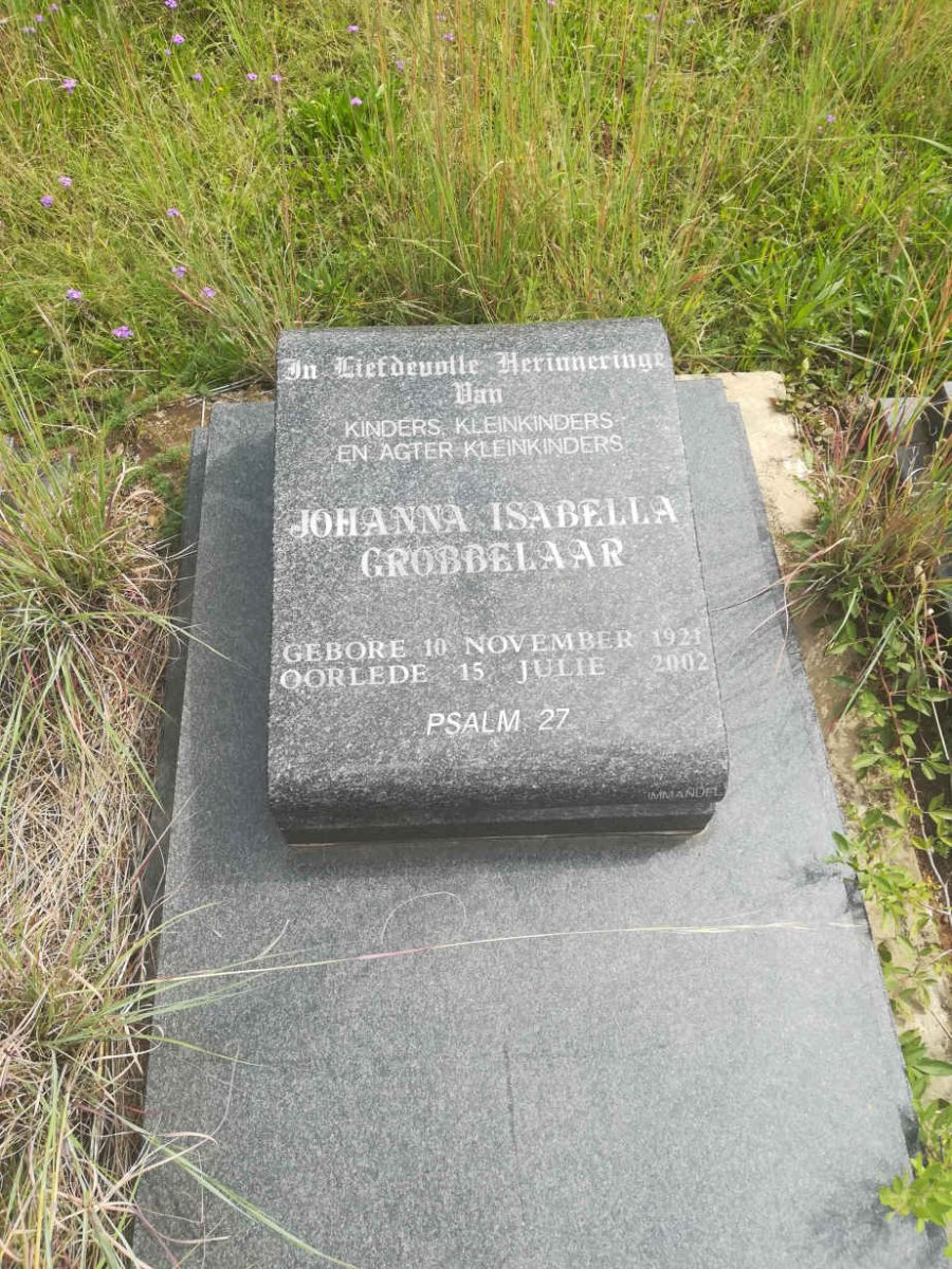 GROBBELAAR Johanna Isabella 1921-2002