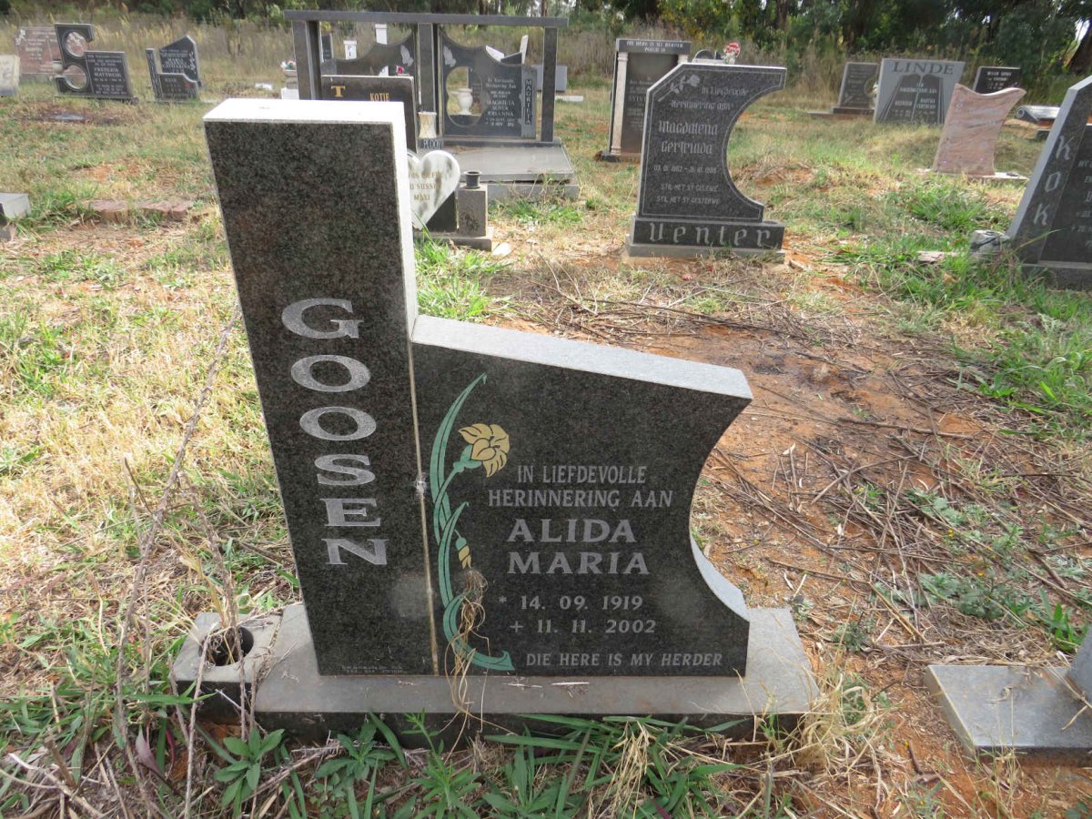 GOOSEN Alida Maria 1919-2002