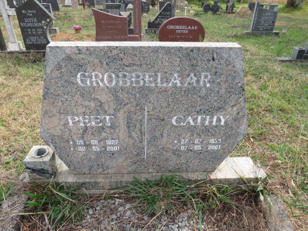 GROBBELAAR Peet 1927-2001 & Cathy 193?-2001