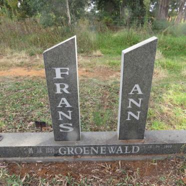 GROENEWALD Frans 1931-1997 & Ann 1952-