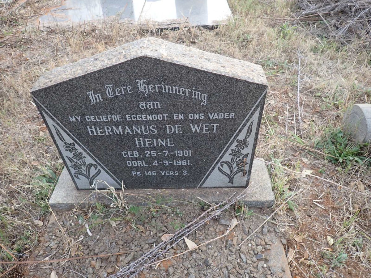 HEINE Hermanus De Wet 1901-1961