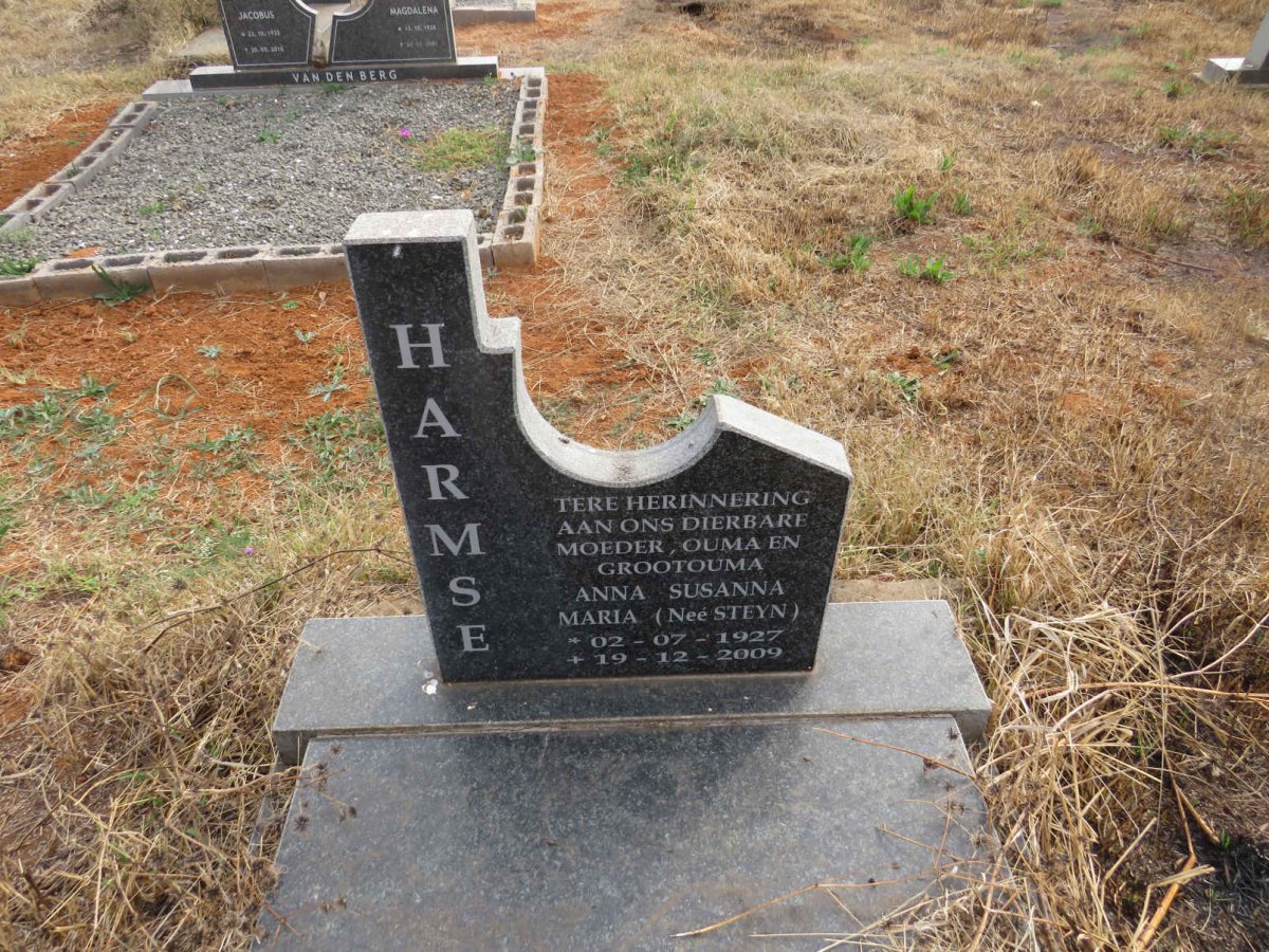 HARMSE Anna Susanna Maria nee STEYN 1927-2009