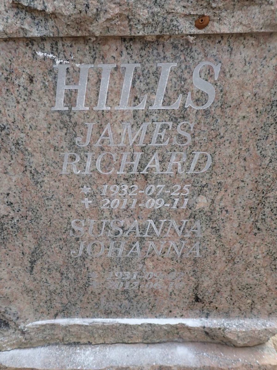 HILLS James Richard 1932-2011 & Susanna Johanna 1931-2012_2