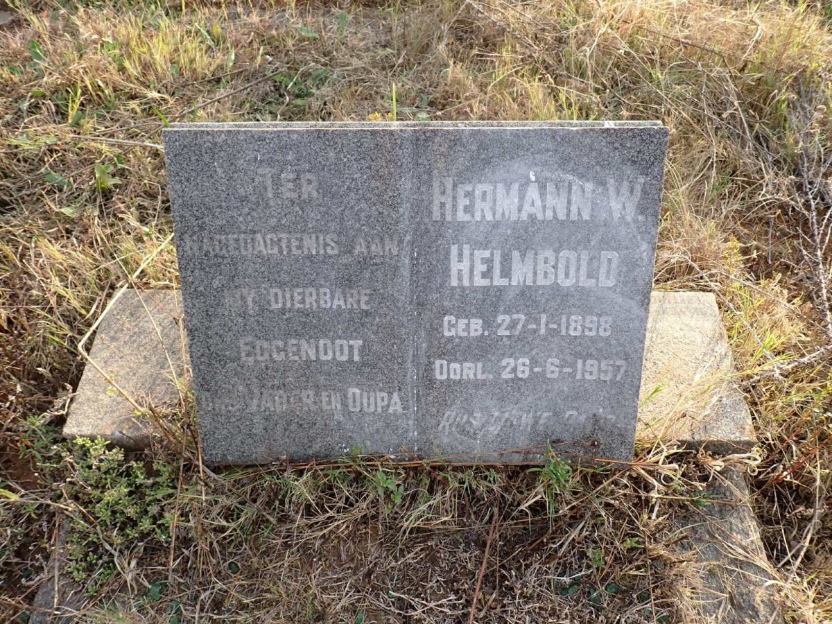 HELMBOLD Hermann W. 1858-1957