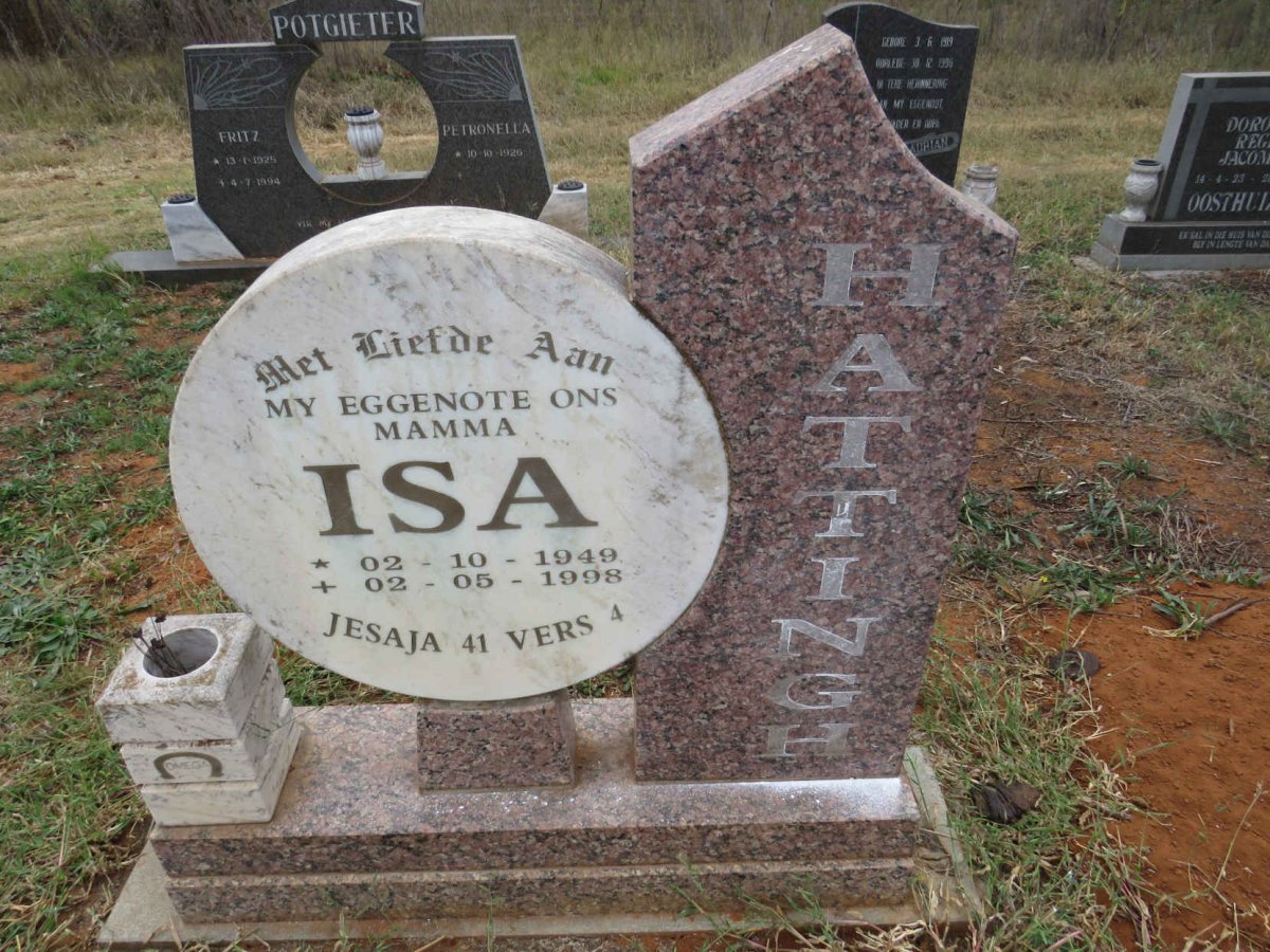 HATTINGH Isa 1949-1998