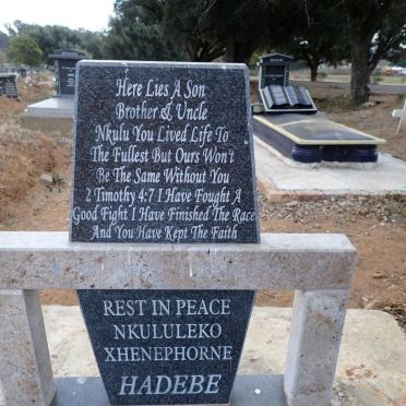 HADEBE Nkululeko Xhenephorne