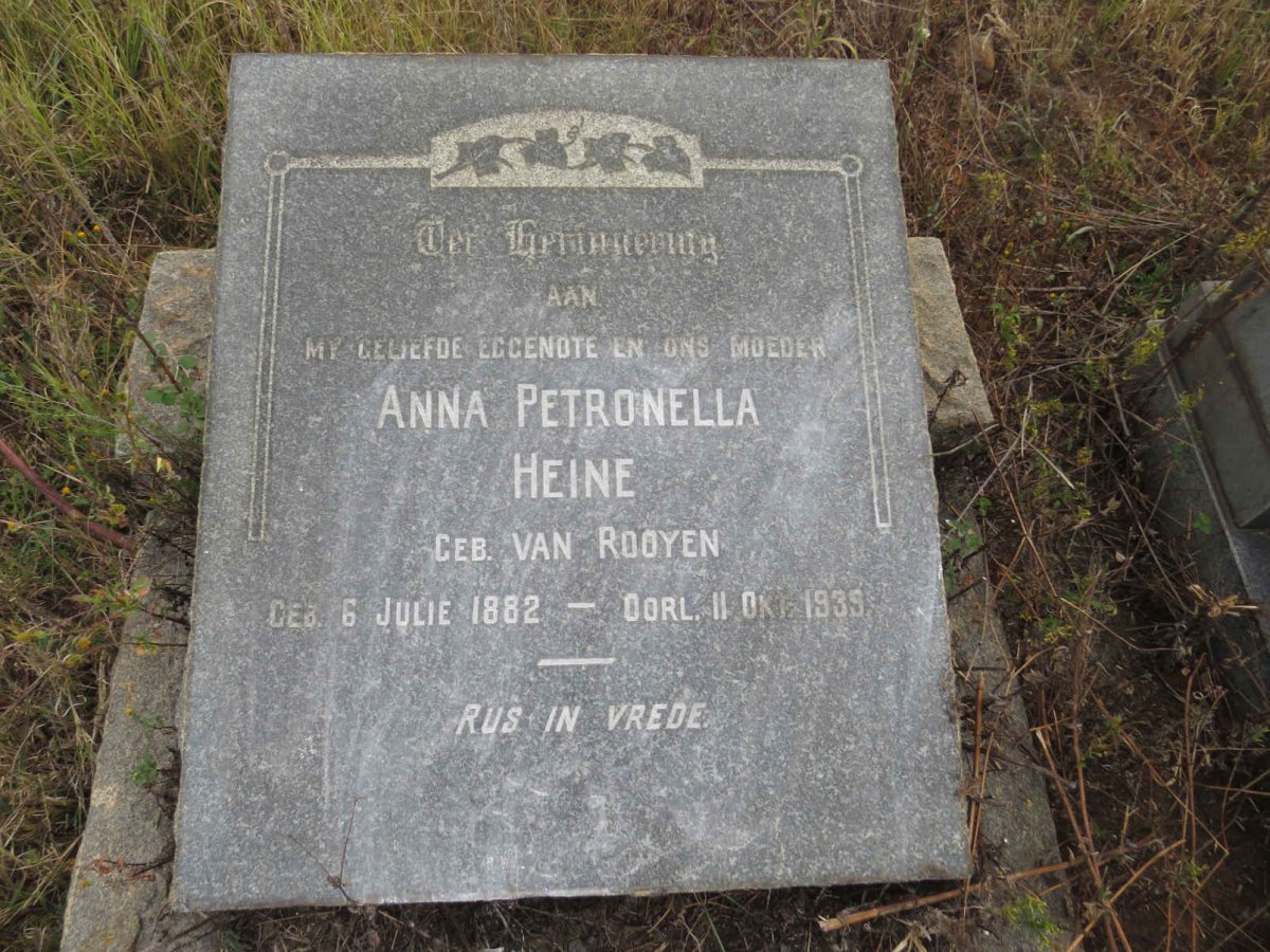 HEINE Anna Petronella nee VAN ROOYEN 1882-1939