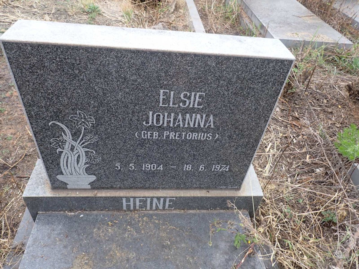 HEINE Elsie Johanna nee PRETORIUS 1904-1974