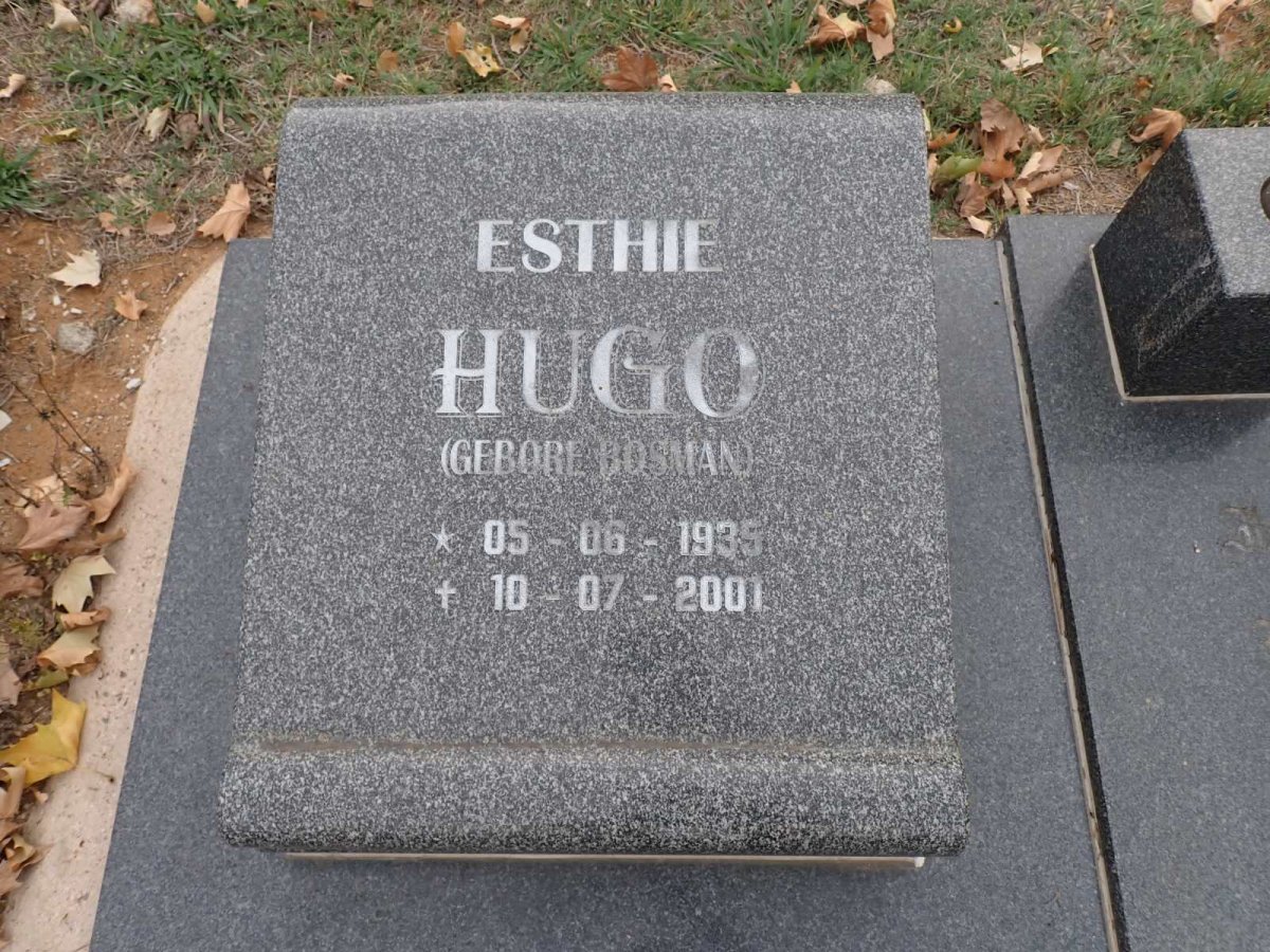 HUGO Esthie nee BOSMAN 1935-2001