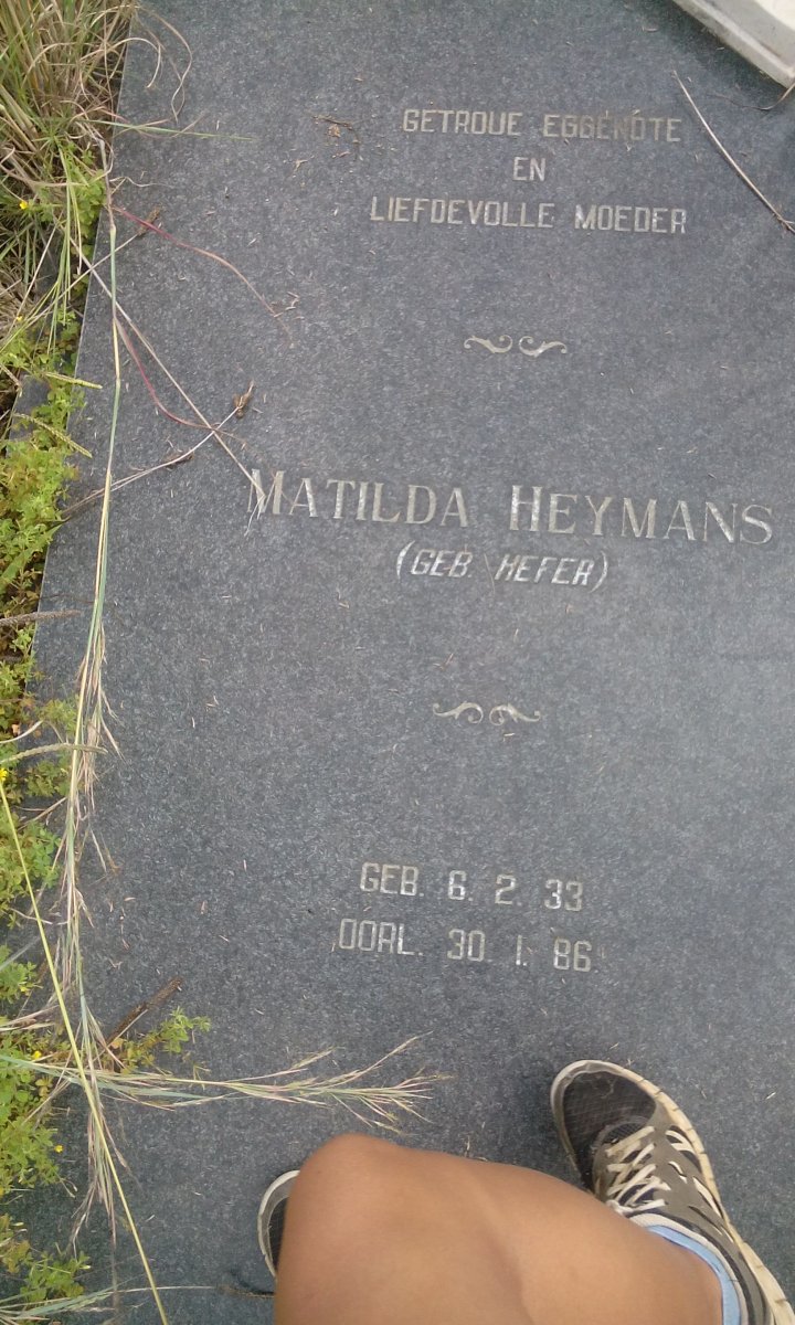 HEYMANS Matilda nee HEFER 1933-1986