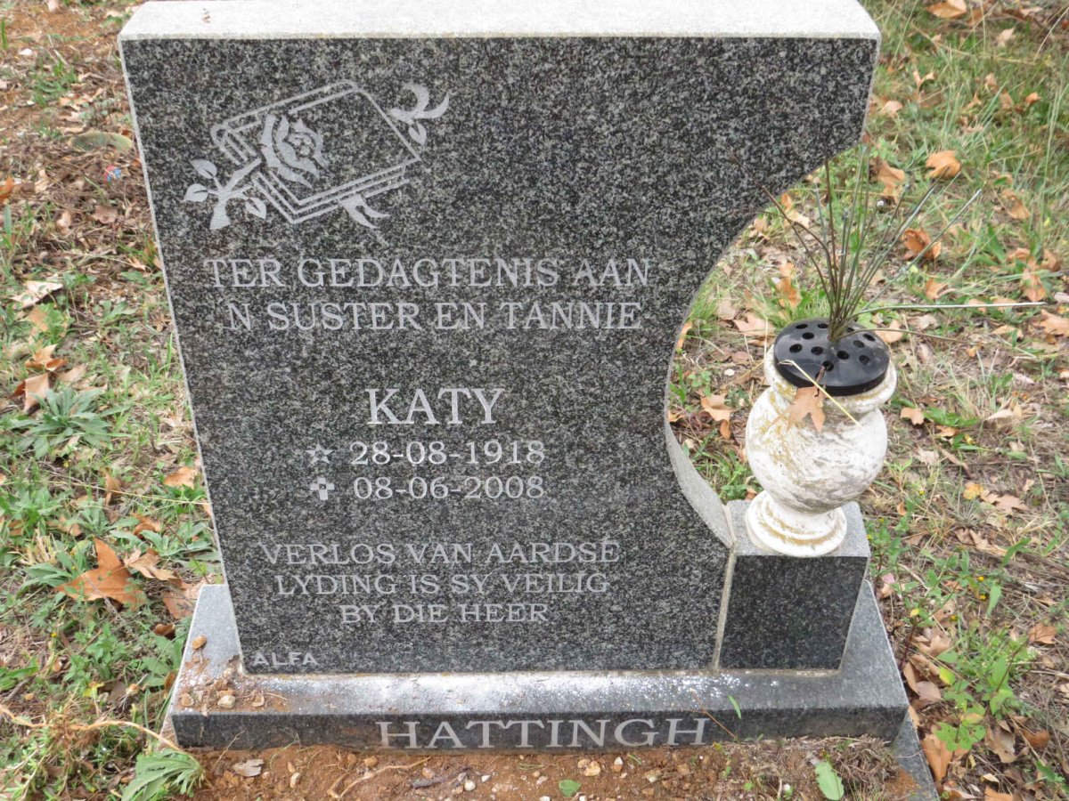 HATTINGH Katy 1918-2008