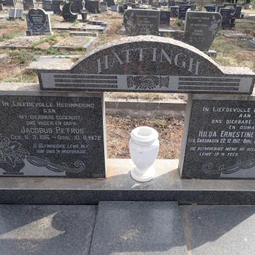 HATTINGH Jacobus Petrus 1916-1972 & Hilda Ernestine Helene GARSHAGEN 1912-1998 