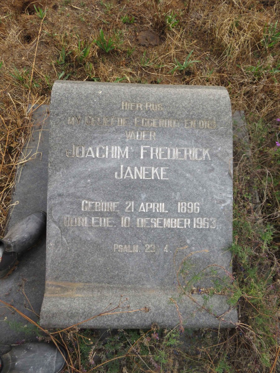 JANEKE Joachim Frederick 1896-1963