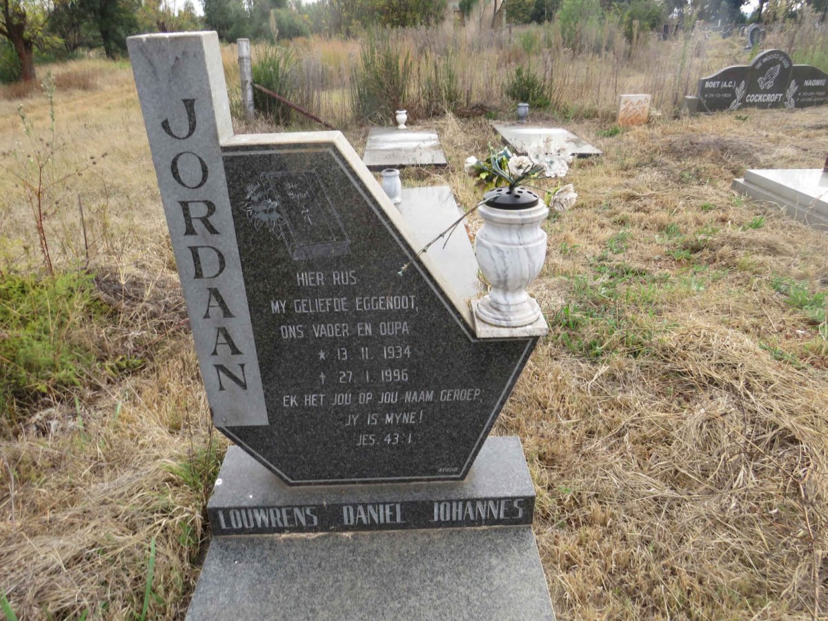 JORDAAN Louwrens Daniel Johannes 1934-1996
