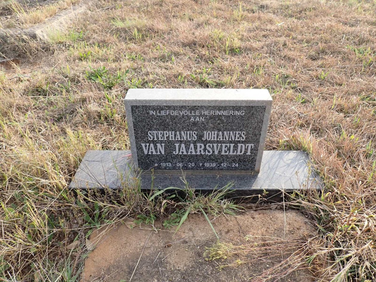 JAARSVELDT Stephanus Johannes, van 1913-1939