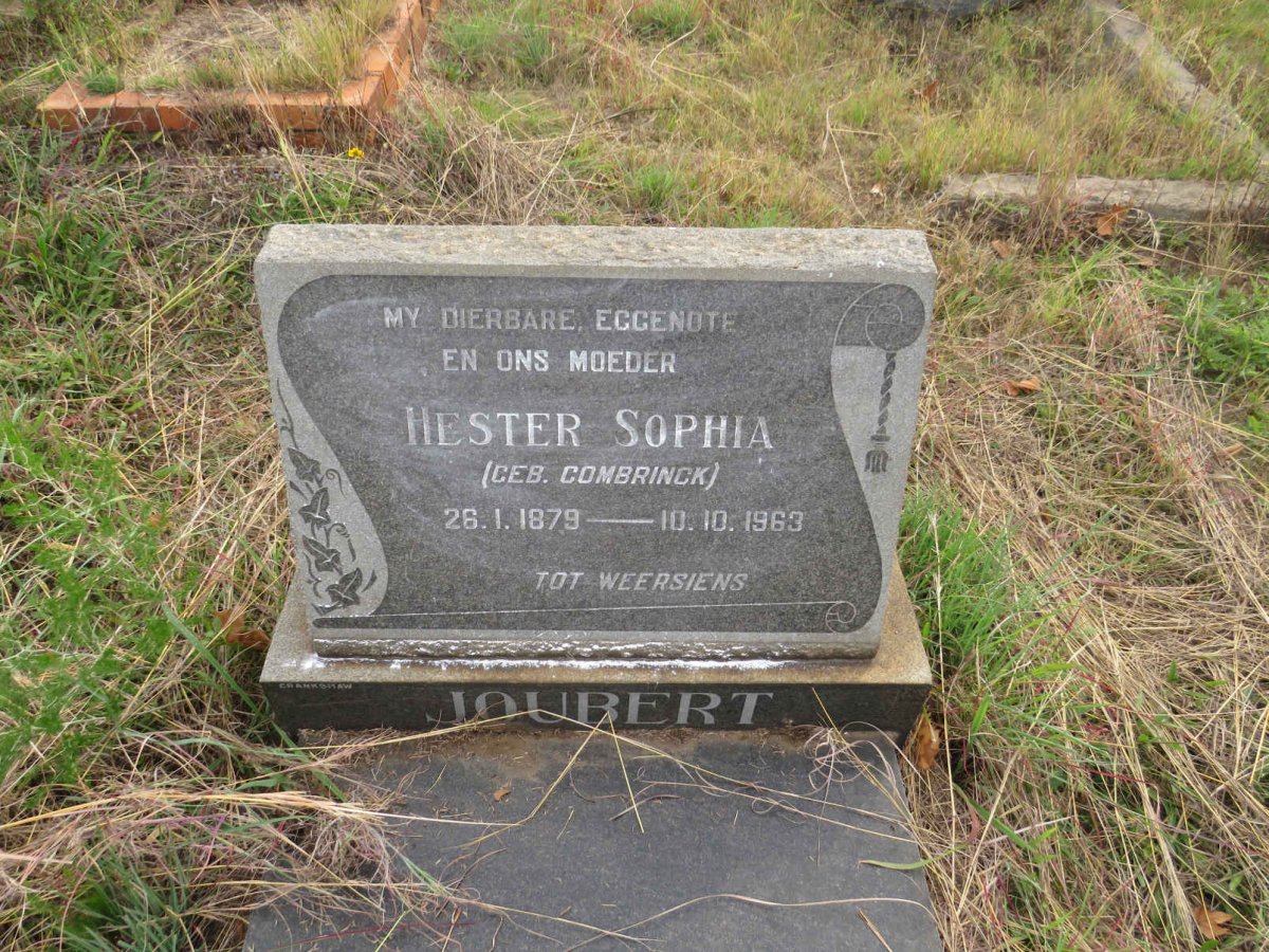 JOUBERT Hester Sophia nee COMBRINCK 1879-1963