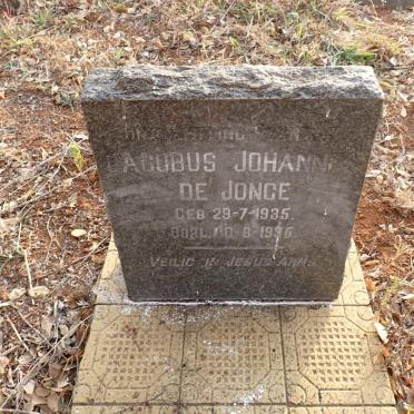 JONGE Jacobus Johannes, de 1935-1935