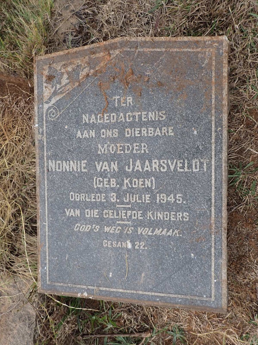JAARSVELDT Nonnie, van nee KOEN -1945