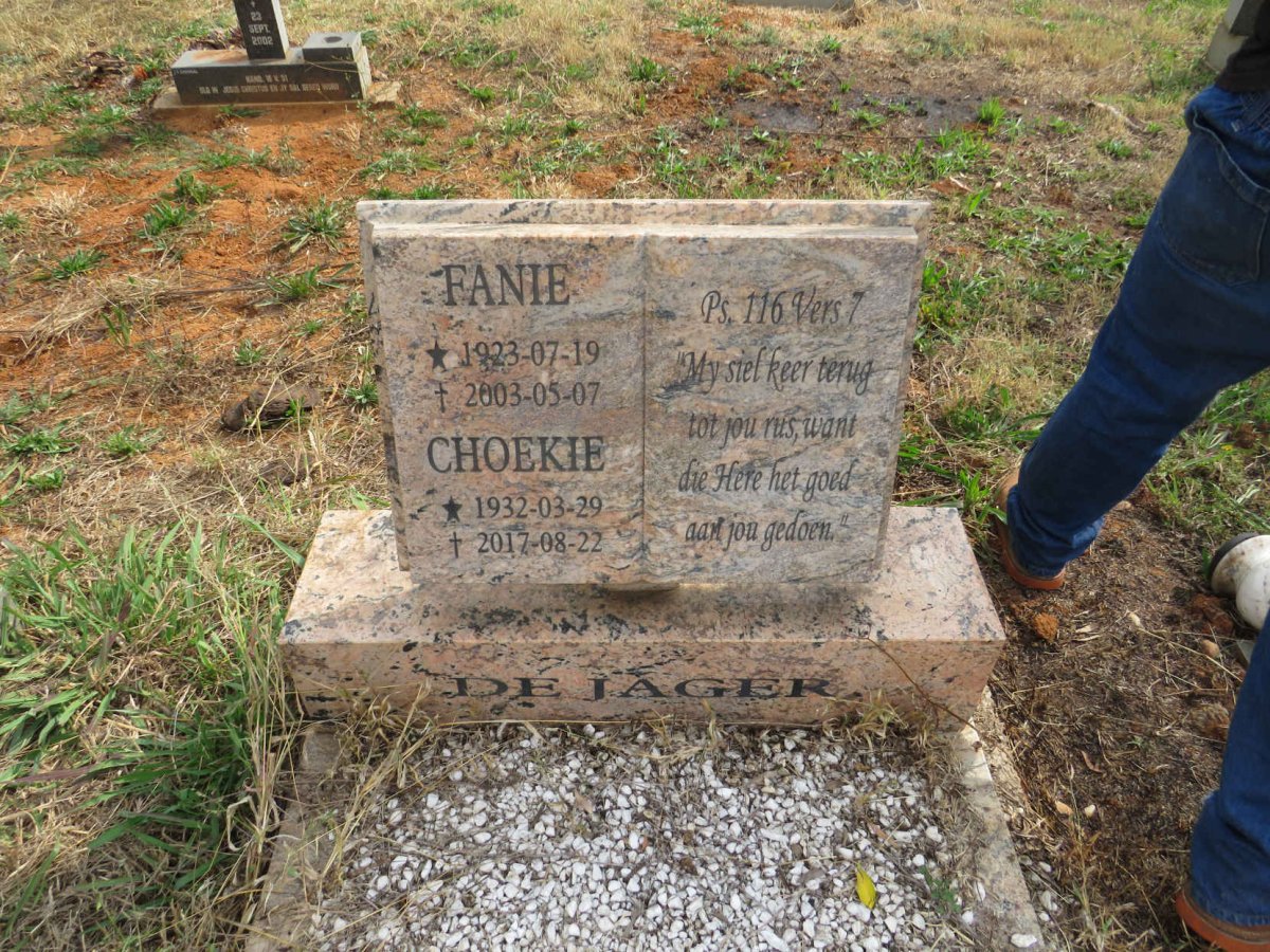 JAGER Fanie, de 1923-2003 & Choekie 1932-2017