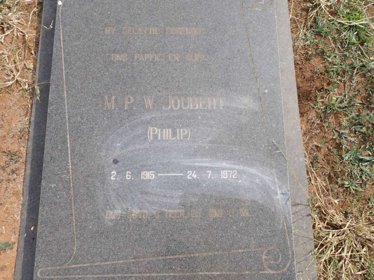 JOUBERT M.P.W. 1915-1972